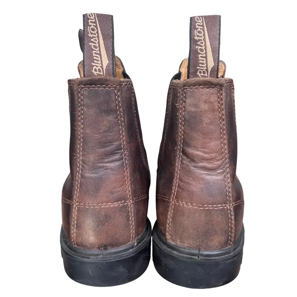 Blundstone Classic Rustic Brown Leather Chelsea Boots Size 9.5 US 10.5